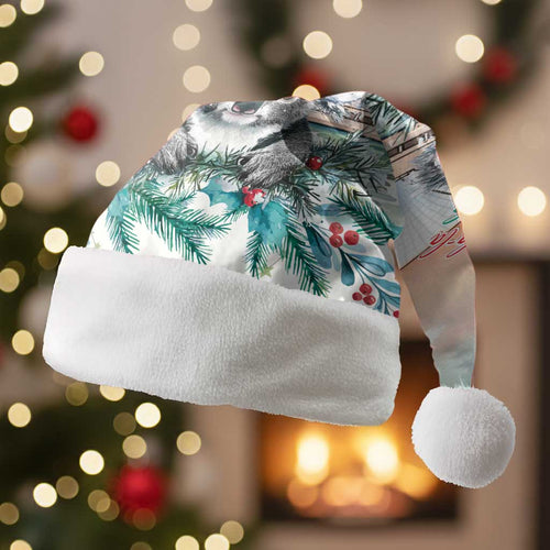 Australia Christmas Santa Hat Koala Santa Sydney Opera House Watercolor - Aussie Hoodie