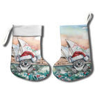 Australia Christmas Stocking Koala Santa Sydney Opera House Watercolor - Aussie Hoodie