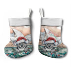 Australia Christmas Stocking Koala Santa Sydney Opera House Watercolor - Aussie Hoodie