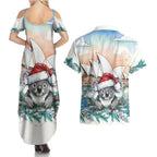 Australia Christmas Couples Matching Summer Maxi Dress and Hawaiian Shirt Koala Santa Sydney Opera House Watercolor - Aussie Hoodie
