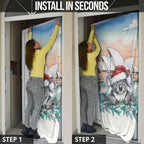Australia Christmas Door Cover Koala Santa Sydney Opera House Watercolor - Aussie Hoodie