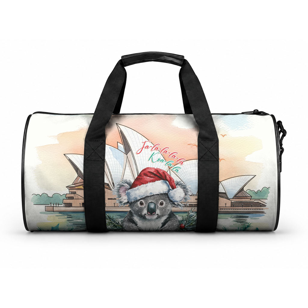 Australia Christmas Duffle Bag Koala Santa Sydney Opera House Watercolor