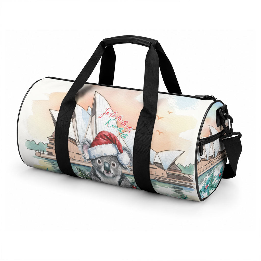 Australia Christmas Duffle Bag Koala Santa Sydney Opera House Watercolor