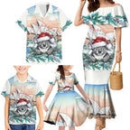 Australia Christmas Family Matching Mermaid Dress and Hawaiian Shirt Koala Santa Sydney Opera House Watercolor - Aussie Hoodie