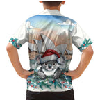 Australia Christmas Family Matching Mermaid Dress and Hawaiian Shirt Koala Santa Sydney Opera House Watercolor - Aussie Hoodie