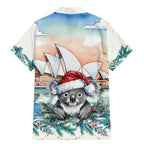 Australia Christmas Family Matching Mermaid Dress and Hawaiian Shirt Koala Santa Sydney Opera House Watercolor - Aussie Hoodie