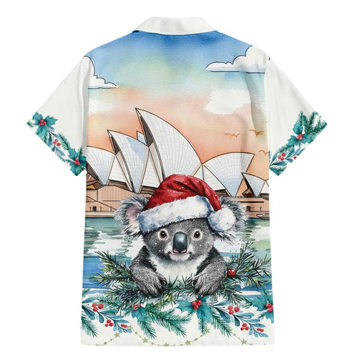 Australia Christmas Family Matching Mermaid Dress and Hawaiian Shirt Koala Santa Sydney Opera House Watercolor - Aussie Hoodie