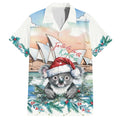 Australia Christmas Family Matching Puletasi and Hawaiian Shirt Koala Santa Sydney Opera House Watercolor - Aussie Hoodie
