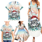 Australia Christmas Family Matching Summer Maxi Dress and Hawaiian Shirt Koala Santa Sydney Opera House Watercolor - Aussie Hoodie