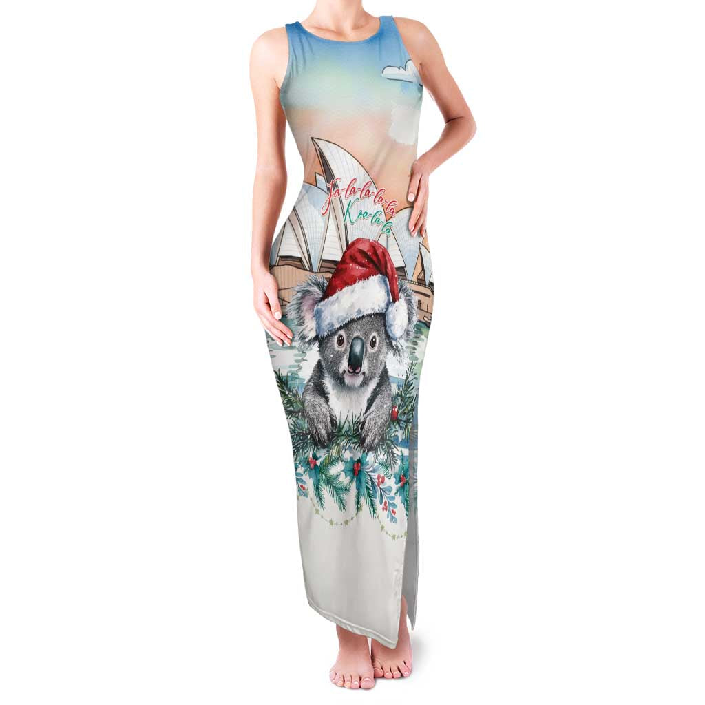 Australia Christmas Family Matching Tank Maxi Dress and Hawaiian Shirt Koala Santa Sydney Opera House Watercolor - Aussie Hoodie