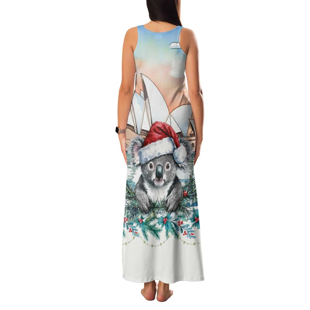 Australia Christmas Family Matching Tank Maxi Dress and Hawaiian Shirt Koala Santa Sydney Opera House Watercolor - Aussie Hoodie