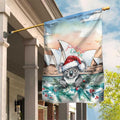 Australia Christmas Garden Flag Koala Santa Sydney Opera House Watercolor - Aussie Hoodie
