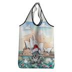 Australia Christmas Grocery Bag Koala Santa Sydney Opera House Watercolor - Aussie Hoodie