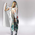 Australia Christmas Hooded Blanket Koala Santa Sydney Opera House Watercolor - Aussie Hoodie