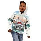 Australia Christmas Kid Hoodie Koala Santa Sydney Opera House Watercolor - Aussie Hoodie