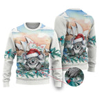 Australia Christmas Ugly Christmas Sweater Koala Santa Sydney Opera House Watercolor - Aussie Hoodie