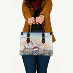 Australia Christmas Leather Bag Koala Santa Sydney Opera House Watercolor - Aussie Hoodie