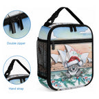Australia Christmas Lunch Bag Koala Santa Sydney Opera House Watercolor