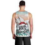 Australia Christmas Men Tank Top Koala Santa Sydney Opera House Watercolor - Aussie Hoodie