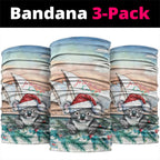 Australia Christmas Neck Gaiter Koala Santa Sydney Opera House Watercolor - Aussie Hoodie