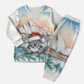 Australia Christmas Pajama Set Koala Santa Sydney Opera House Watercolor - Aussie Hoodie