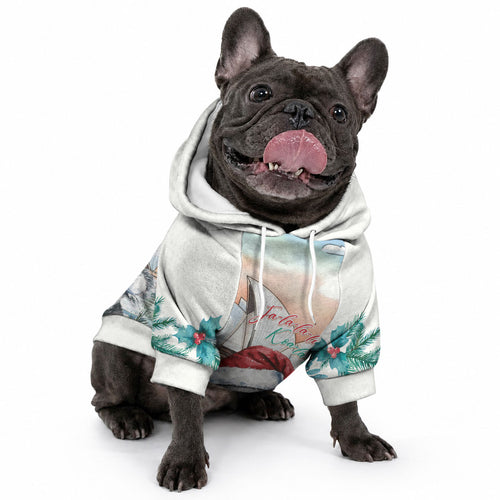 Australia Christmas Pet Hoodie Koala Santa Sydney Opera House Watercolor