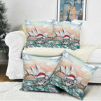 Australia Christmas Pillow Cover Koala Santa Sydney Opera House Watercolor - Aussie Hoodie