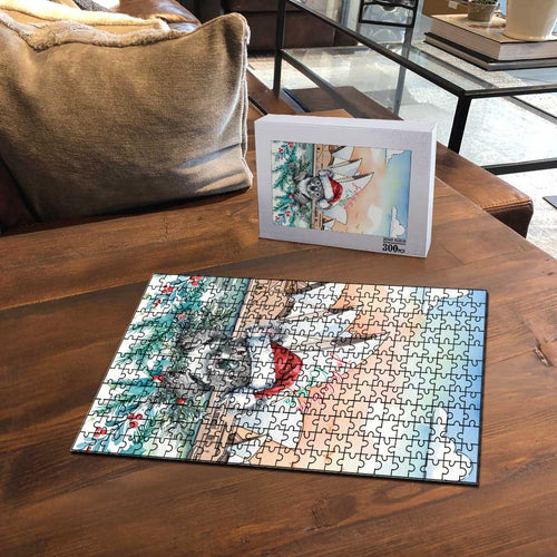 Australia Christmas Puzzle Koala Santa Sydney Opera House Watercolor - Aussie Hoodie
