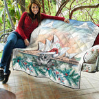 Australia Christmas Quilt Koala Santa Sydney Opera House Watercolor - Aussie Hoodie