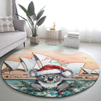 Australia Christmas Round Carpet Koala Santa Sydney Opera House Watercolor - Aussie Hoodie