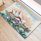 Australia Christmas Rubber Doormat Koala Santa Sydney Opera House Watercolor - Aussie Hoodie