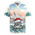 Australia Christmas Rugby Jersey Koala Santa Sydney Opera House Watercolor - Aussie Hoodie