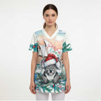 Australia Christmas Scrub Top Koala Santa Sydney Opera House Watercolor - Aussie Hoodie