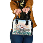 Australia Christmas Shoulder Handbag Koala Santa Sydney Opera House Watercolor - Aussie Hoodie