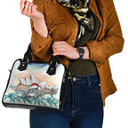 Australia Christmas Shoulder Handbag Koala Santa Sydney Opera House Watercolor - Aussie Hoodie