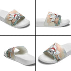 Australia Christmas Slide Sandals Koala Santa Sydney Opera House Watercolor - Aussie Hoodie