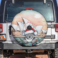 Australia Christmas Spare Tire Cover Koala Santa Sydney Opera House Watercolor - Aussie Hoodie