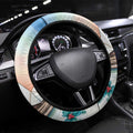 Australia Christmas Steering Wheel Cover Koala Santa Sydney Opera House Watercolor - Aussie Hoodie