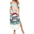 Australia Christmas Summer Maxi Dress Koala Santa Sydney Opera House Watercolor - Aussie Hoodie