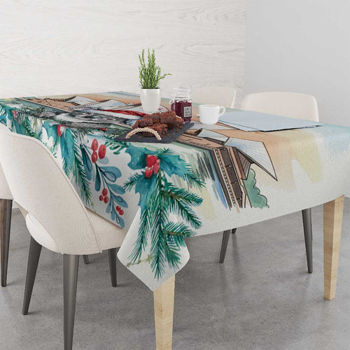Australia Christmas Tablecloth Koala Santa Sydney Opera House Watercolor - Aussie Hoodie