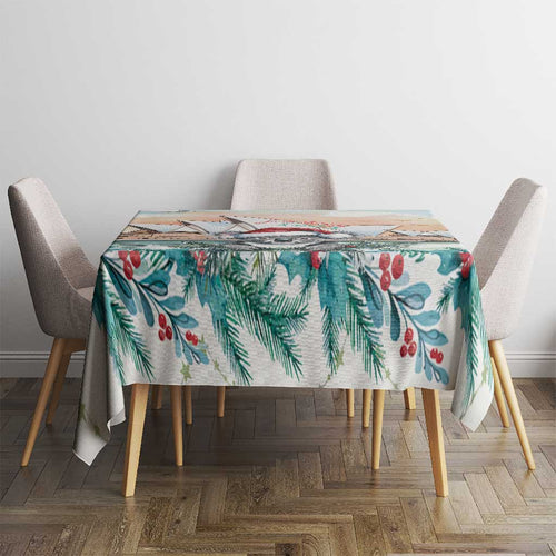 Australia Christmas Tablecloth Koala Santa Sydney Opera House Watercolor - Aussie Hoodie
