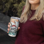 Australia Christmas Tumbler Cup Koala Santa Sydney Opera House Watercolor - Aussie Hoodie