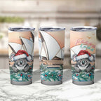 Australia Christmas Tumbler Cup Koala Santa Sydney Opera House Watercolor - Aussie Hoodie