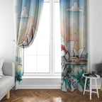 Australia Christmas Window Curtain Koala Santa Sydney Opera House Watercolor - Aussie Hoodie