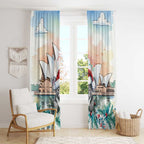 Australia Christmas Window Curtain Koala Santa Sydney Opera House Watercolor - Aussie Hoodie