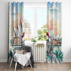Australia Christmas Window Curtain Koala Santa Sydney Opera House Watercolor - Aussie Hoodie