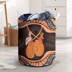 Australia Leukemia Awareness Month Laundry Basket Aussie Cockatoo Fight Boxing Gloves Aboriginal Art