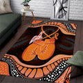 Australia Leukemia Awareness Month Area Rug Aussie Cockatoo Fight Boxing Gloves Aboriginal Art