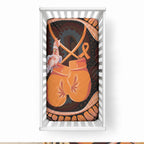 Australia Leukemia Awareness Month Baby Bed Cover Aussie Cockatoo Fight Boxing Gloves Aboriginal Art