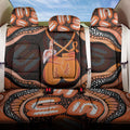 Australia Leukemia Awareness Month Back Car Seat Cover Aussie Cockatoo Fight Boxing Gloves Aboriginal Art